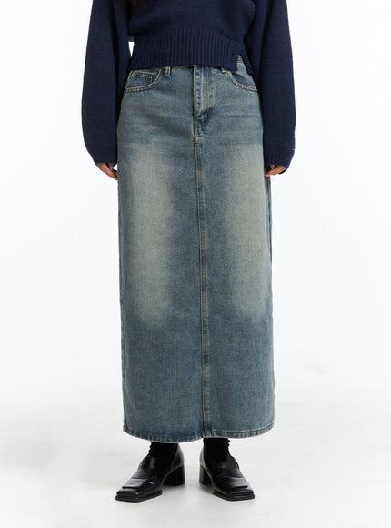 mid-waist-solid-button-washed-denim-maxi-skirt-oj411