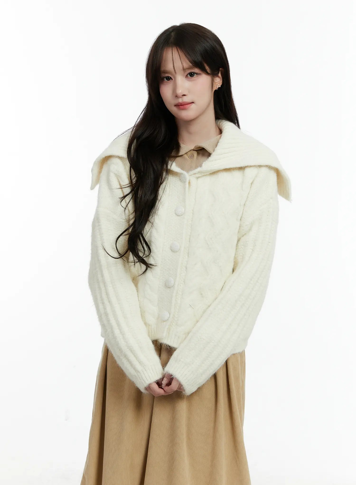 sailor-collar-cable-knit-cardigan-cd523