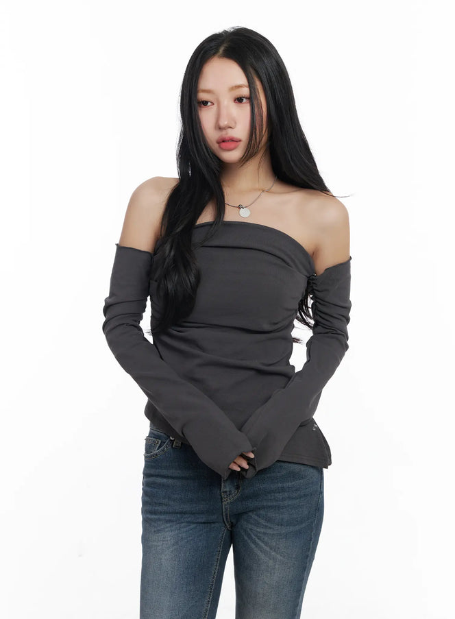 elegant-off-shoulder-shirred-top-cj515