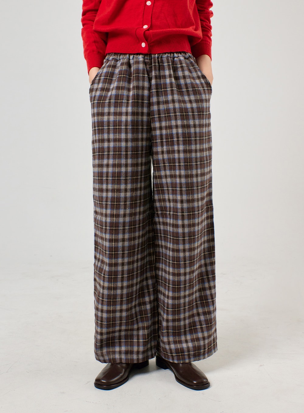 Grandpacore Checkered Wide-Fit Pants OF406