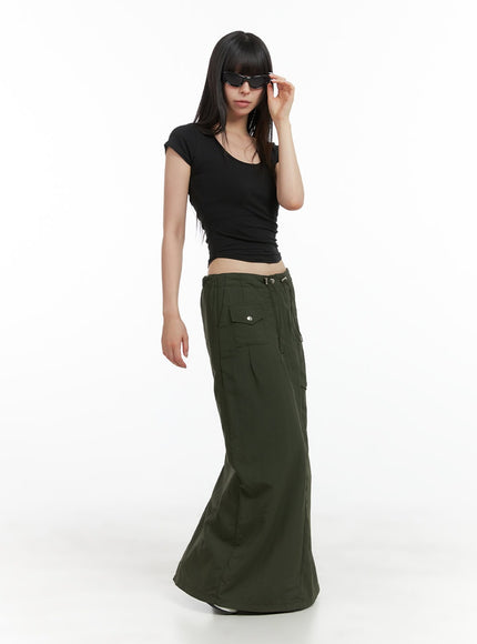 nylon-pocket-maxi-skirt-cl422