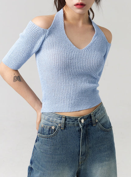 halter-neck-knit-top-cl312