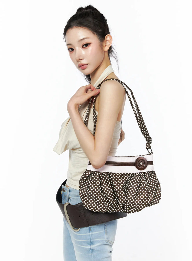 polka-dot-button-detail-shoulder-bag-cu511