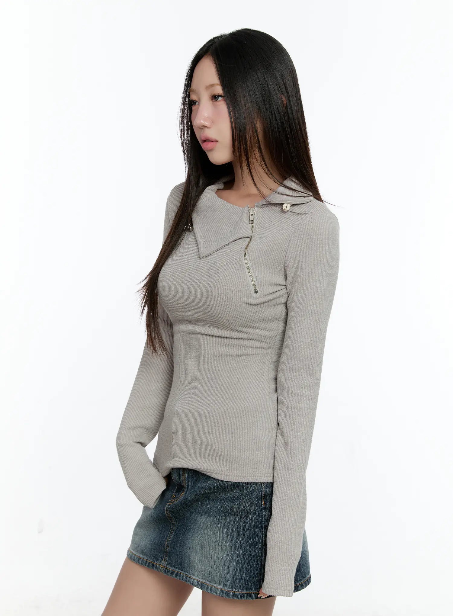 zipper-detail-rib-knit-long-sleeve-cs517