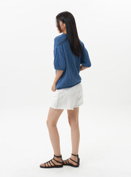 ripped-hem-cotton-shorts-ou326