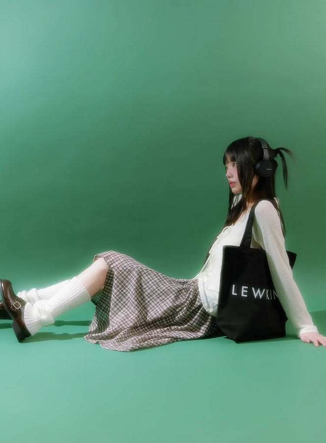 plaid-asymmetrical-midi-skirt-cm524