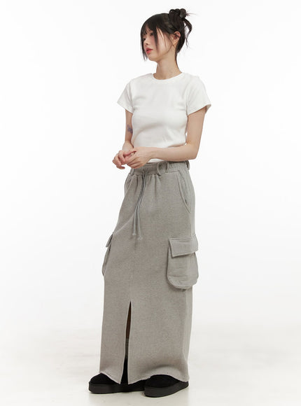 front-slit-cargo-maxi-skirt-cj506