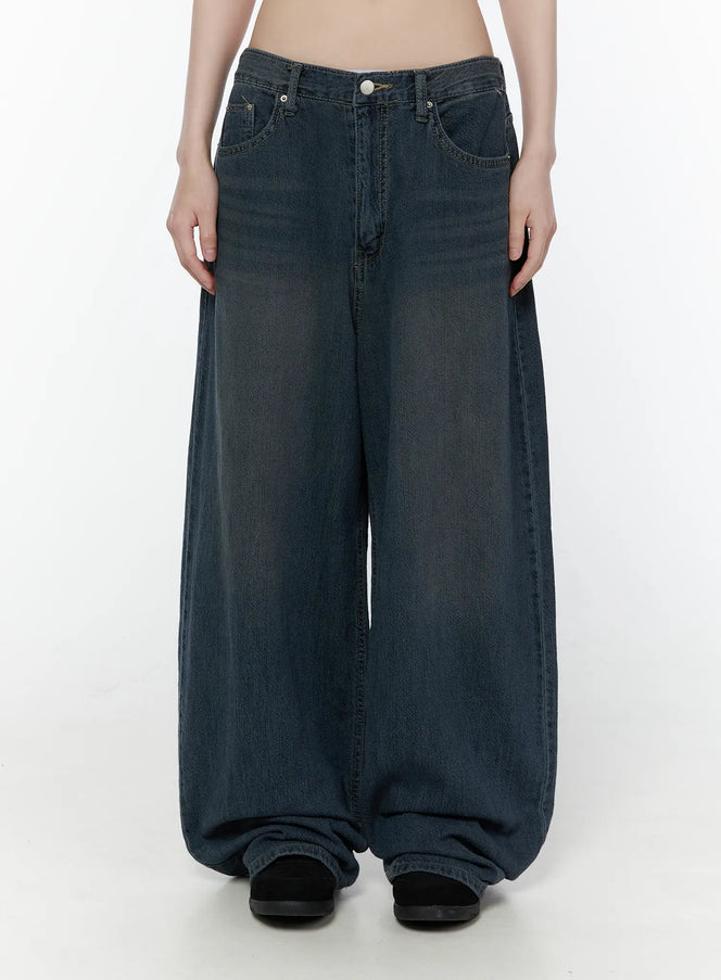 kirby-vintage-wide-leg-jeans-cu508 / Dark blue