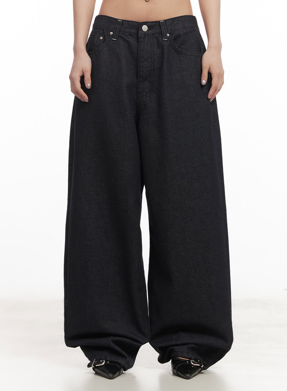 Julianna Baggy Jeans CM505 in Dark blue, size L