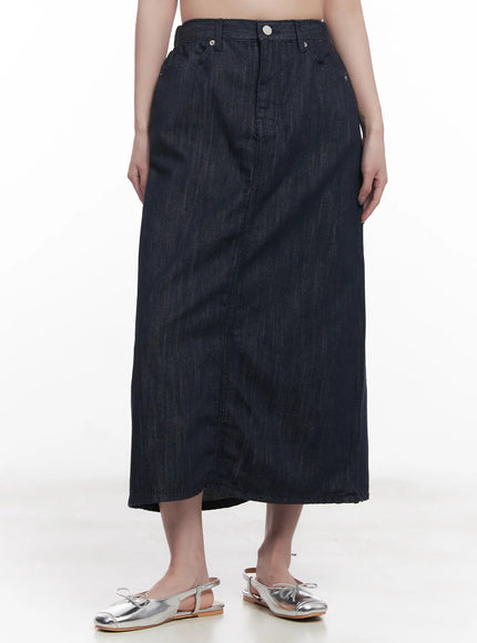 straight-fit-maxi-skirt-cu525 / Dark blue