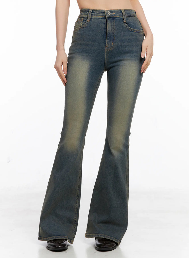 emmy-washed-flare-jeans-cc1109 / Dark blue