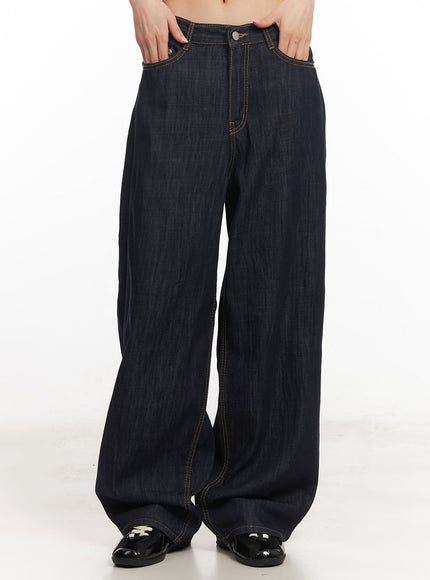 lora-wide-leg-jeans-ca504 / Dark blue