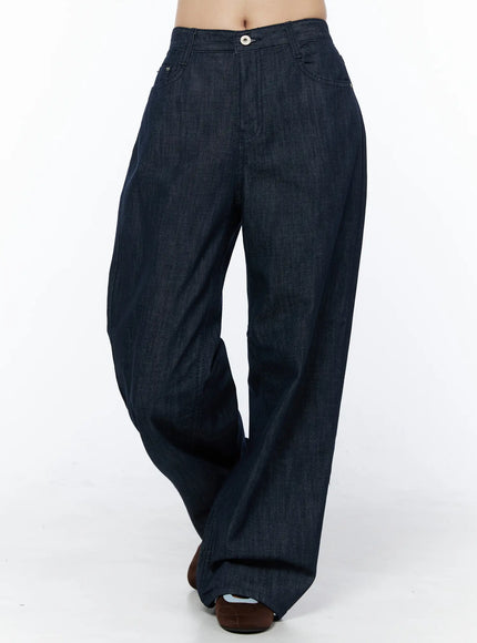 elari-deep-blue-low-rise-jeans-cu522 / Dark blue
