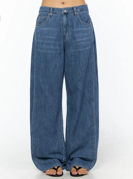 yeri-mid-rise-baggy-jeans-cu518 / Dark blue