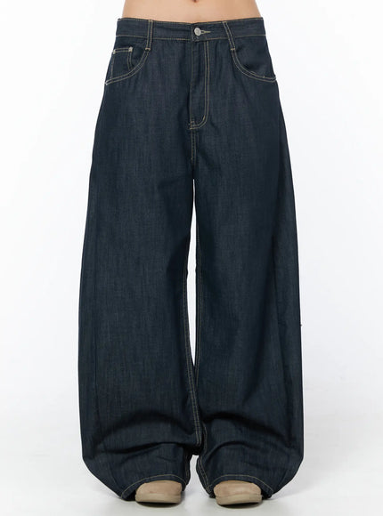 campbell-wide-leg-jeans-cy528 / Dark blue