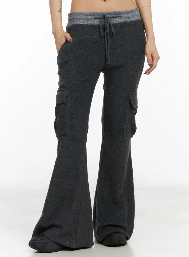 cargo-bootcut-sweatpants-cd509 / Dark gray