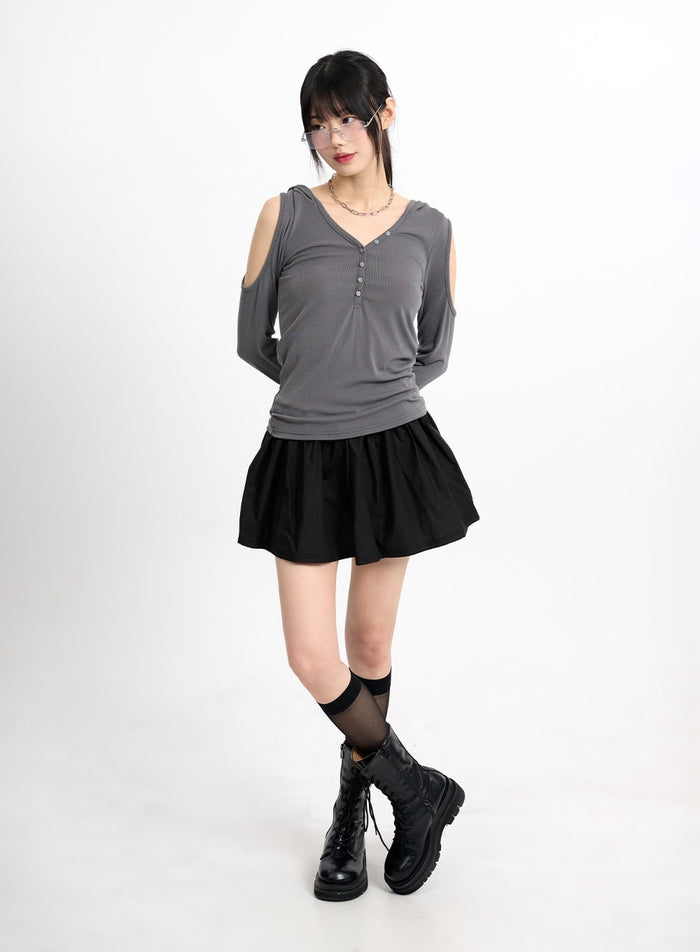 basic-ruffle-hem-mini-skirt-cm415