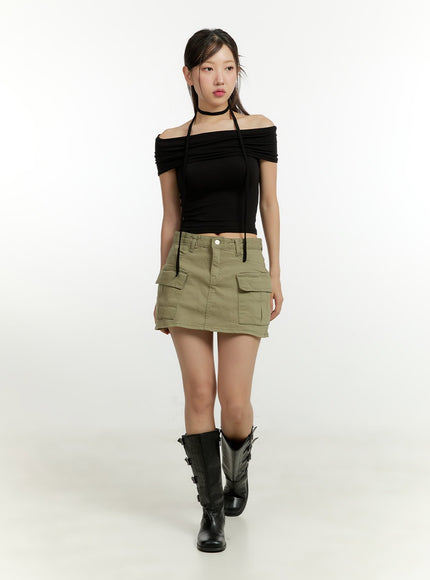 cargo-pocket-mini-skirt-cl401