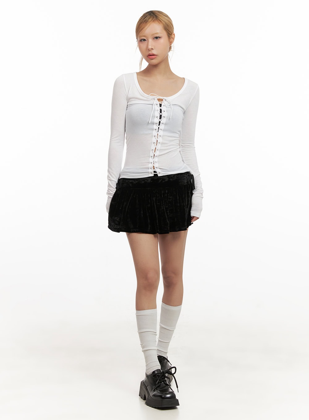 eyelet-lace-up-long-sleeve-top-cd426