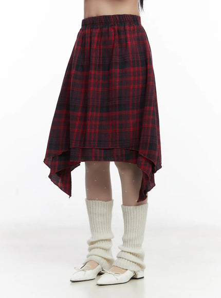 asymmetric-checkered-midi-skirt-cd530