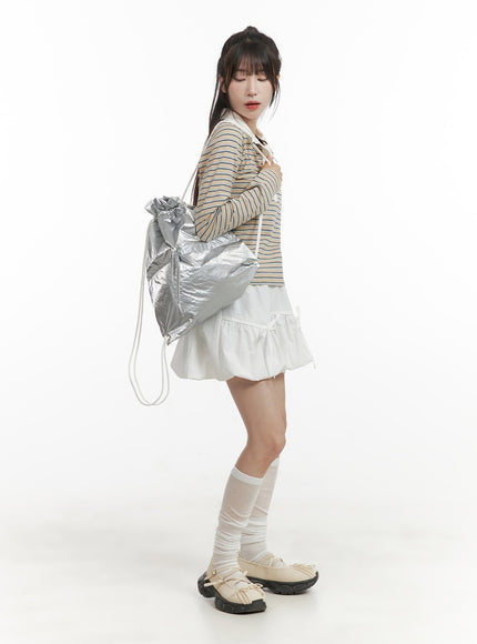 metallic-ribbon-charm-backpack-cy407