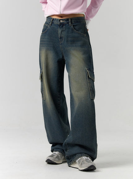 vintage-wash-cargo-jeans-cs314