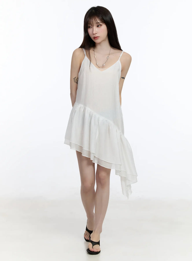 asymmetrical hem chiffon mini dress ASYMMETRIC DRAPED CHIFFON MINI DRESS IN DUSTY PINK | CULT MIA