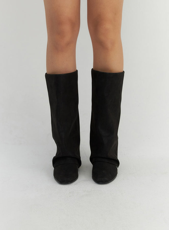 rouched-faux-leather-boots-co304