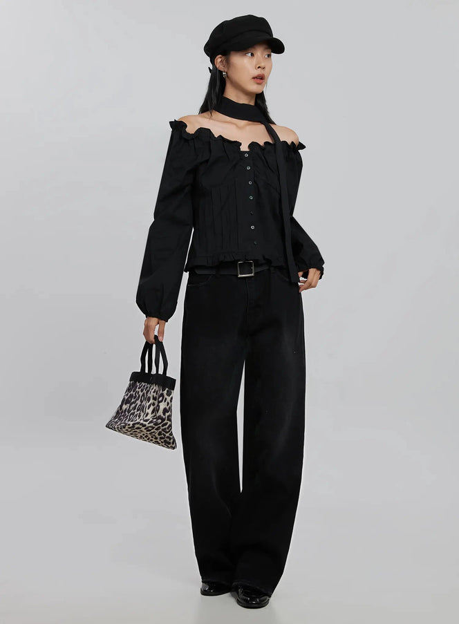 frill-button-up-blouse-id504