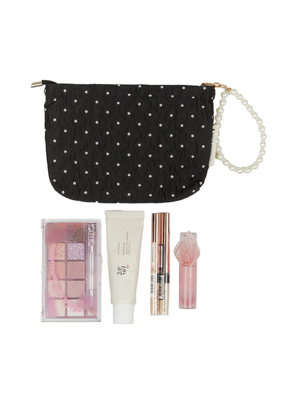 polka-dot-pearl-strap-makeup-pouch-iu419