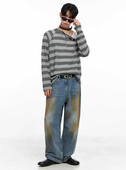 mens-striped-snap-button-long-sleeve-shirt-io516