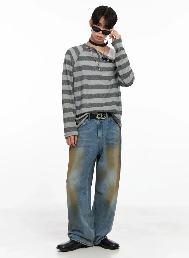 mens-striped-snap-button-long-sleeve-shirt-io516