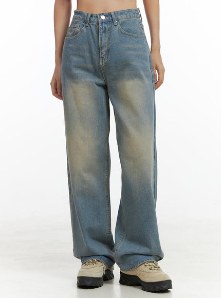 faya-vintage-washed-wide-leg-jeans-og406 / blue