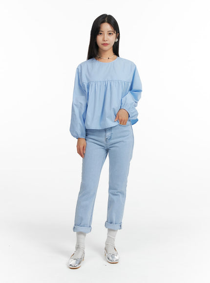 solid-round-neck-long-sleeve-blouse-of420