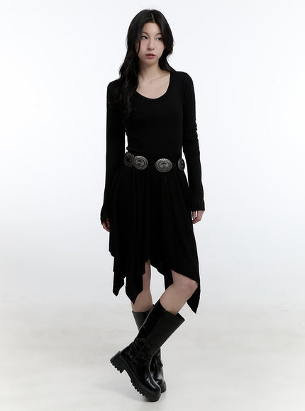 flared-asymmetric-long-sleeve-midi-dress-cj522