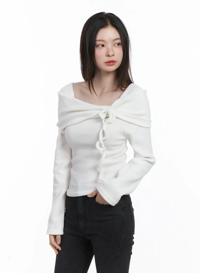 cozy-fleece-off-shoulder-shirred-top-cj506