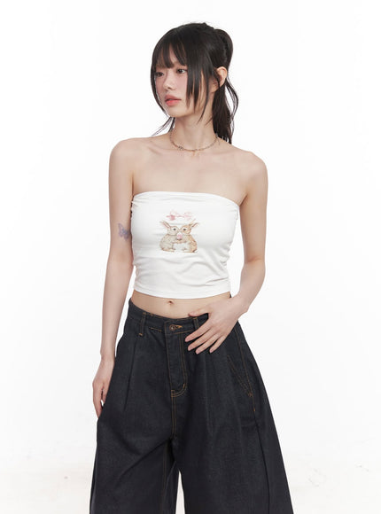 bunny-graphic-tube-top-cy520