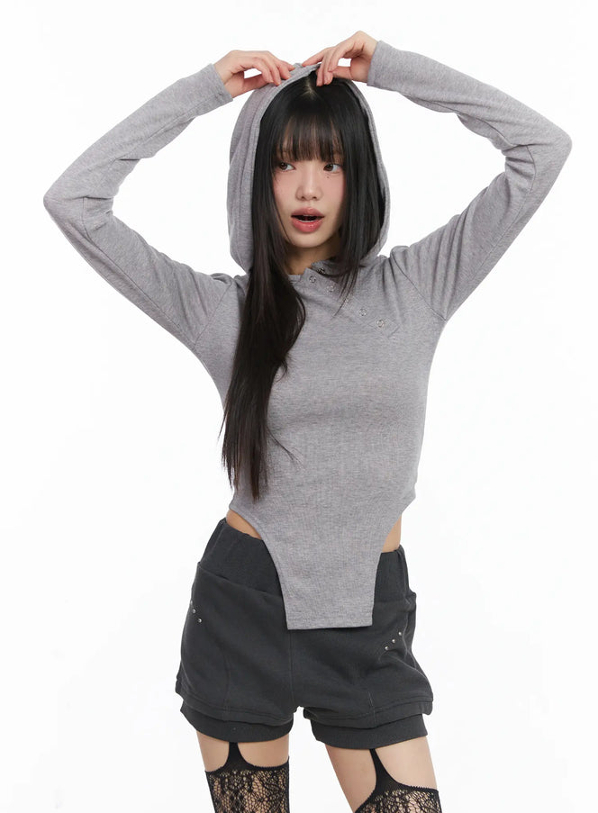 diagonal-button-hooded-fleece-tee-cj501