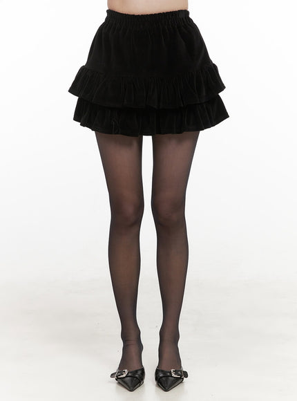 frill-velvet-mini-skirt-od412