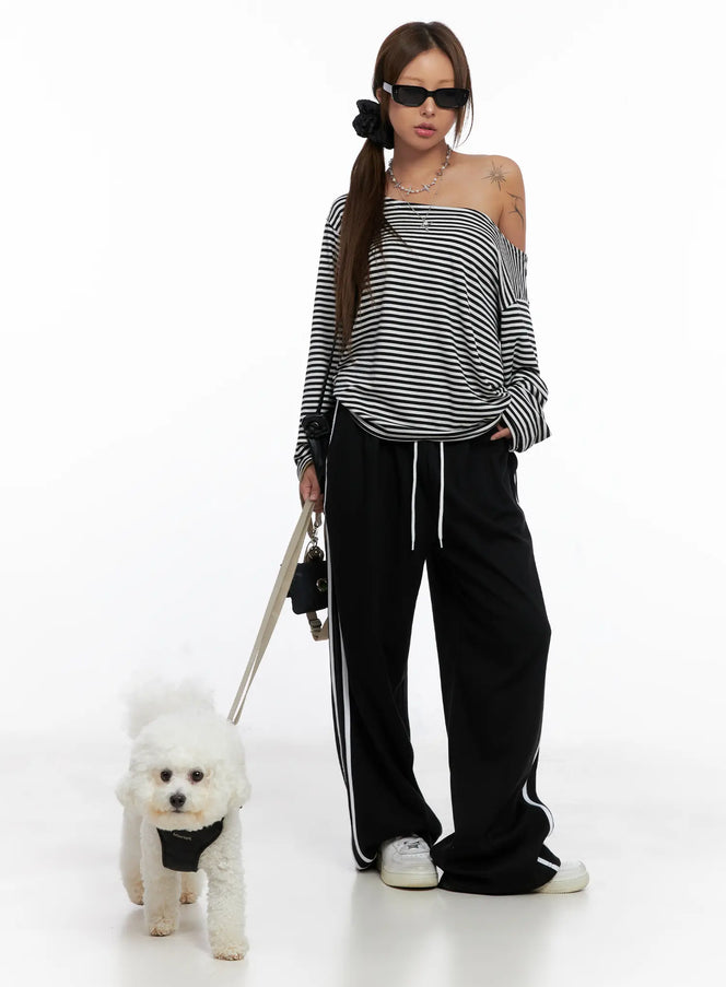 トップス riu Ribbon one shoulder tops One shoulder Toile de Jouy tops – Riu