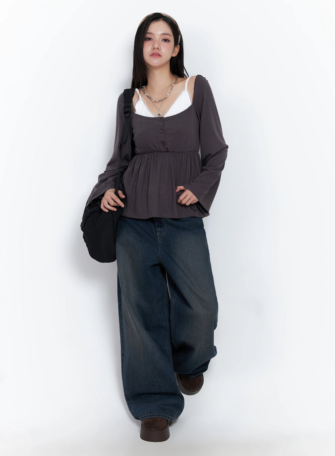 shirred-flowy-buttoned-long-sleeve-is525