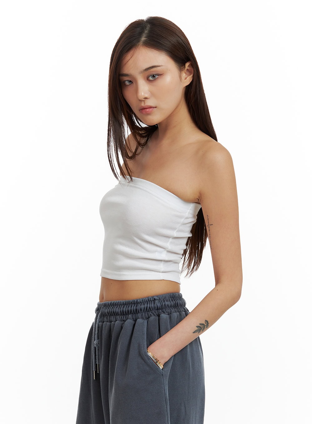 Basic Tube Top IU419 - Korean Women's Fashion | LEWKIN