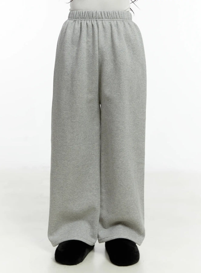 cozy-fleece-lined-wide-leg-sweatpants-cd514 / Gray