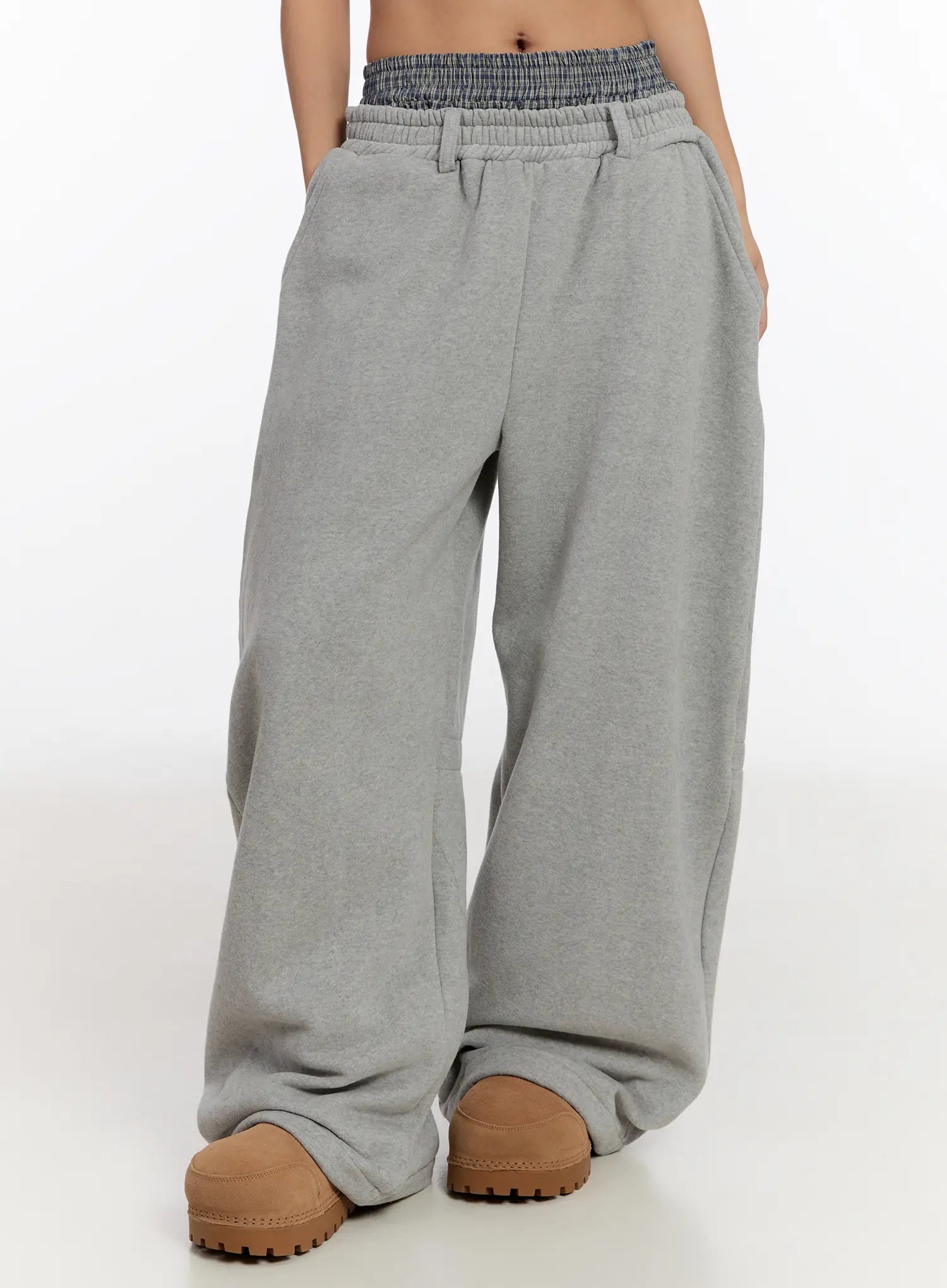 double-layered-sweatpants-cn527 / Gray
