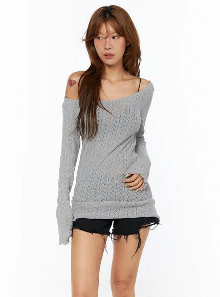 summer-knit-round-neck-mini-dress-cu518 / Gray