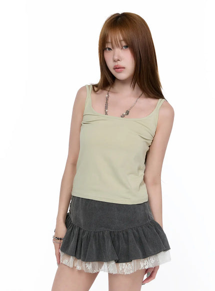 double-strap-cami-ca521 / Light green