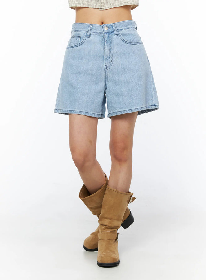 Casual Relaxed-Fit Jorts CU522 in Light blue, size L