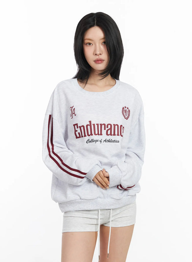 athletic-graphic-sweatshirt-cf526 / Light gray