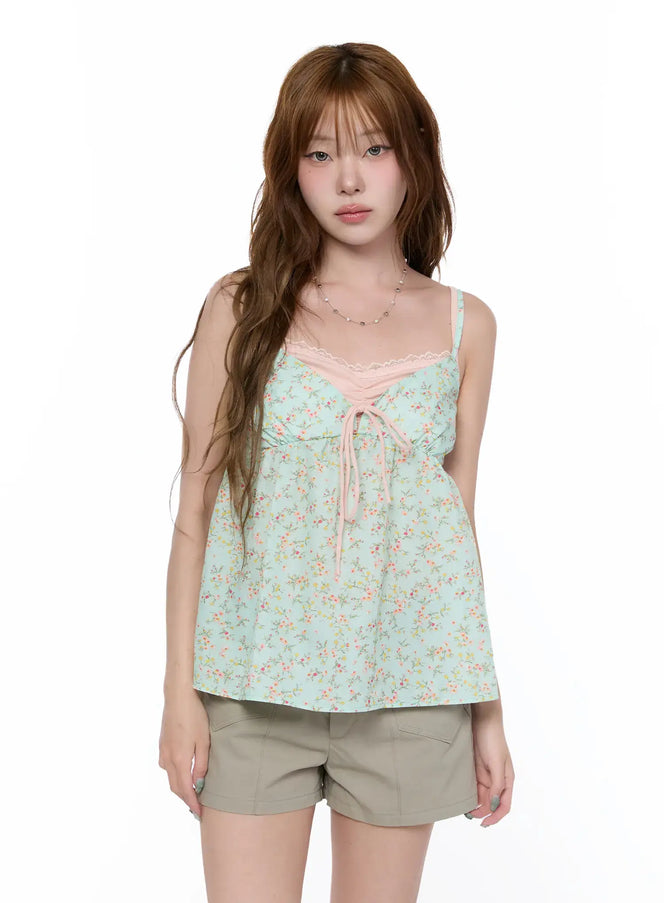 flower-layering-tank-top-ca522 / Mint