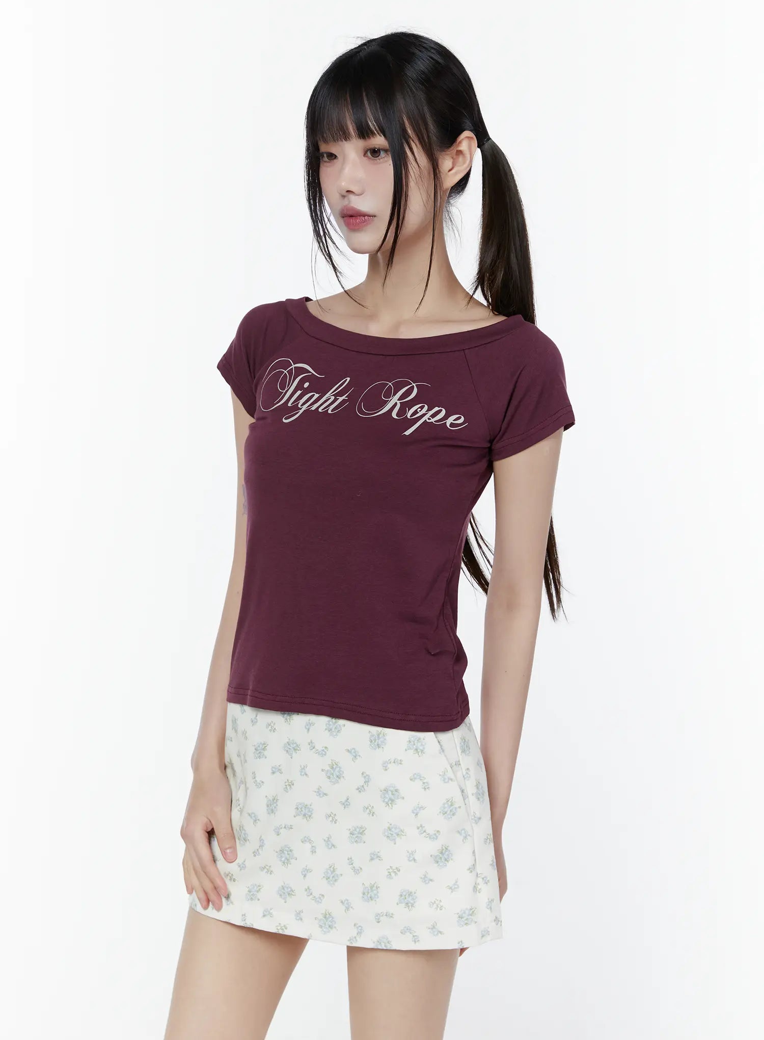 tight-rope-graphic-t-shirt-cu508 / Purple